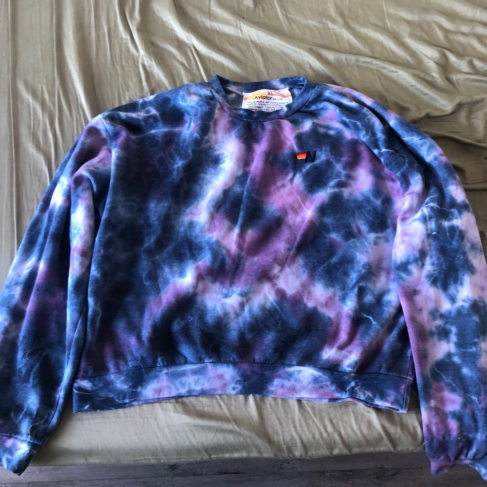 Aviator Nation - XL HAND DYED CREW SWEATSHIRT